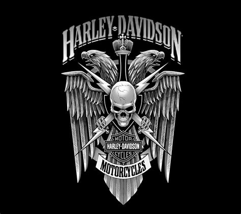 Harley Davidson Skull Logo Wallpapers Wallpaper Cave