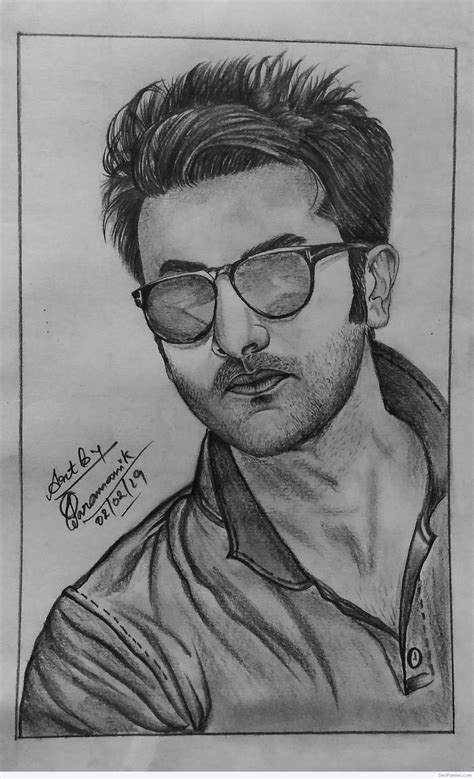 Perfect Pencil Sketch Of Ranbir Kapoor