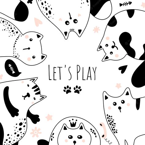 Premium Vector Set Of Cute Cats