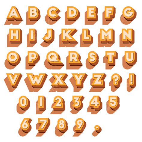 Alphabet Letter 3d Vector Letter Alphabet Stylized 3d Style Alphabet