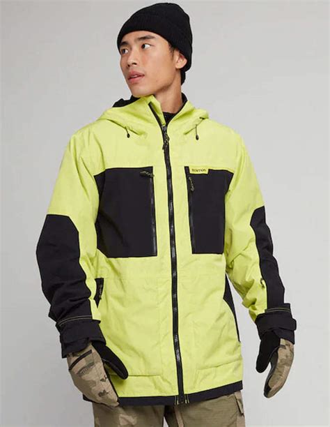 Burton Mens Frostner Snowboard Jacket 2021 Limeade Impact Shop