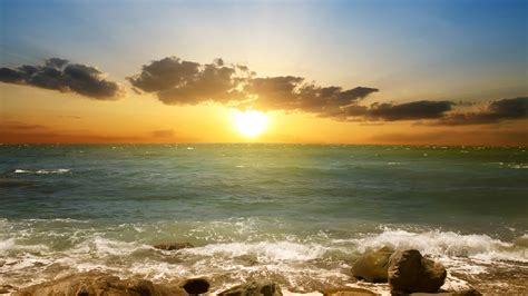 Wallpaper Sunset Beach Sunlight Summer Hd 5k Nature