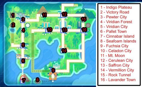 Pokemon Locations Map Legend Towns Video Game News
