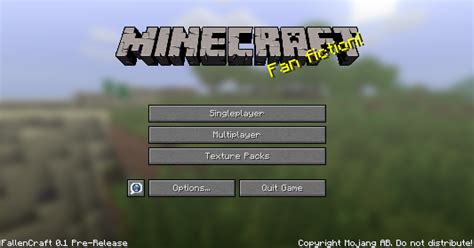 It is time to improve control over the installed improvements. Main Menu image - FallenCraft mod for Minecraft - Mod DB