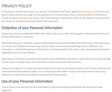 Depending on where you or your site visitors live, you may be required to disclose this information. A Beginners' Guide to Privacy Policies