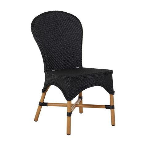 Summer Classics Savoy Natural And Black Outdoor Side Chair
