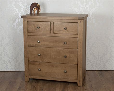 Solid Oak 23 5 Drawer Bedroom Chest Of Drawers In Chunky Dorset Country