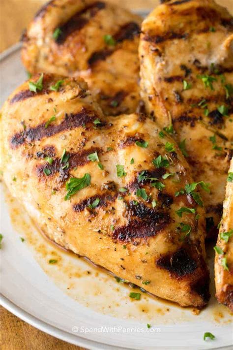 This healthy baked chicken breast recipe requires nothing but a sheet pan to make. Easy Grilled Chicken Breast (Ready in 20 Minutes!) - Spend ...