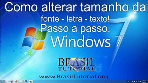 Windows Como Alterar Tamanho Da Fonte Letra Texto Passo A