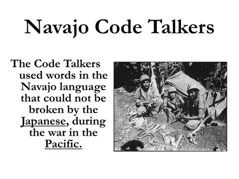 Ppt The Navajo Code Talkers Powerpoint Presentation Free Download