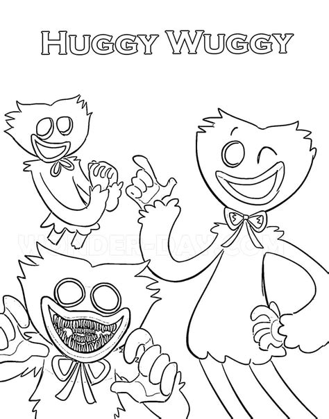 Awesome Huggy Wuggy coloring page – Coloring4k.com