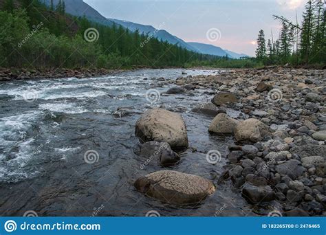 Travel To The Putorana Plateau In Siberia In Russia In The Summer Stock