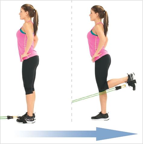 Standing Hamstrings Curl With Bands Leg Workout Hamstring Curls