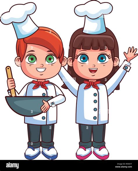 Chefs Kids Cartoon Stock Vector Image And Art Alamy