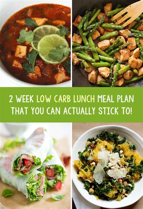 2 Week Low Carb Weight Loss Lunch Meal Plan That You Can Actually Stick To