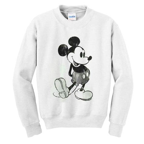 Super warm and cozy fleece lining with a twill neckline and banded cuffs to keep in the heat. Mickey Mouse Sweatshirt