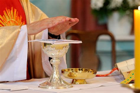 Priest Celebrate Mass At The Church Stock Photo Download Image Now