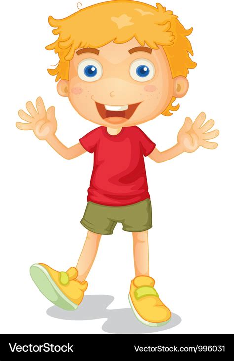 Cartoon Young Boy Royalty Free Vector Image Vectorstock