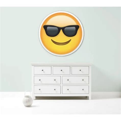Emoji Sunglasses Cool Giant Large Vinyl Wall Car Decal Sticker 5 Sizes
