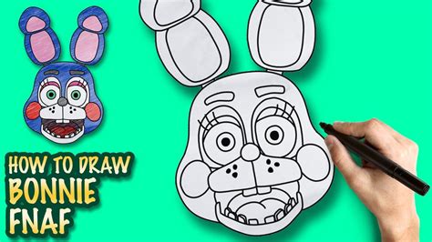 How To Draw Bonnie From Fnaf Easy Step By Step Drawing Lessons For
