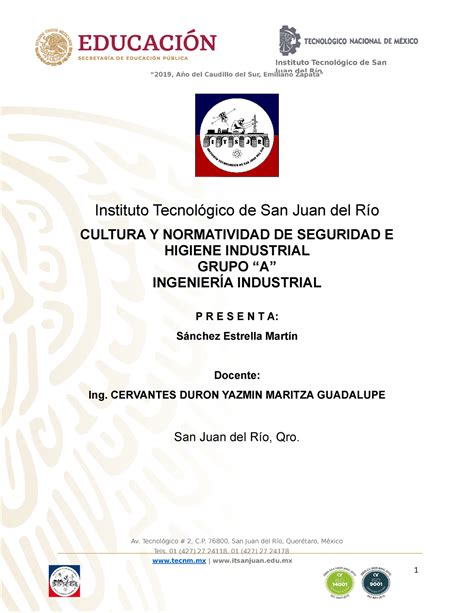 1 7 Practicas Productivas Instituto Tecnológico De San Juan Del Río Cultura Y Normatividad De