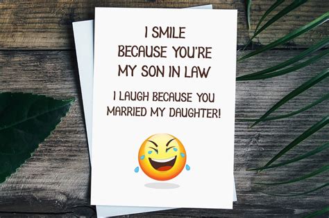 Funny Birthday Card For Son In Law Son In Law Greeting Card Son In