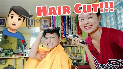 i cut my brother s hair first time anna marie posas zoleta youtube