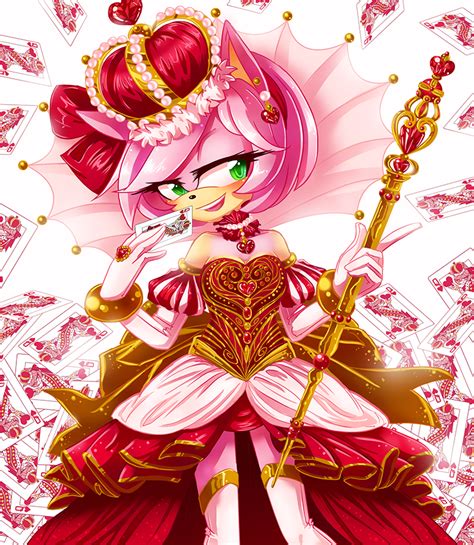 Amy Rose Queen Of Hearts By Kaya Snapdragon On Deviantart Amy Rose Rose Queen Amy The Hedgehog