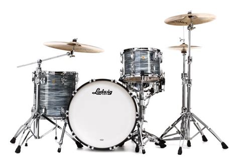 Ludwig Classic Maple Fab 22 3 Piece Shell Pack Vintage Blue Oyster