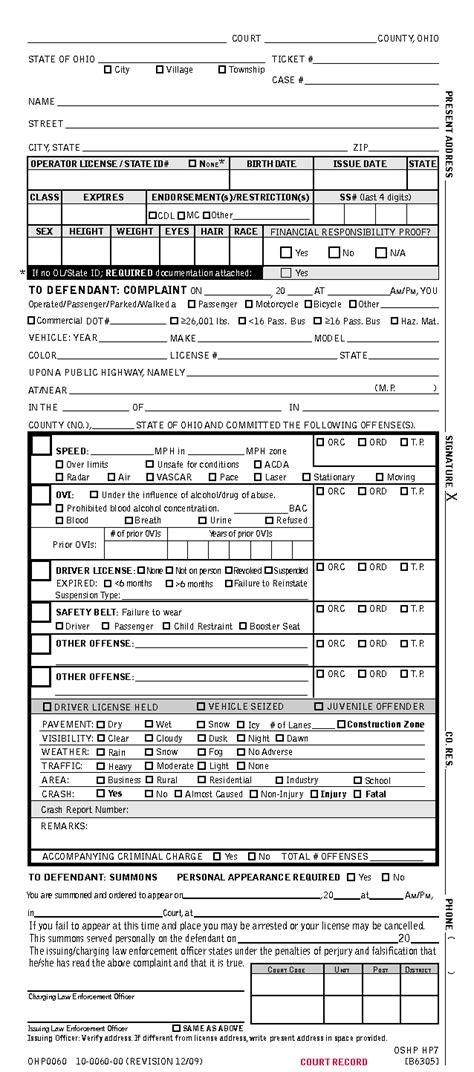 Blank Police Ticket Template Ticket Template Ticket