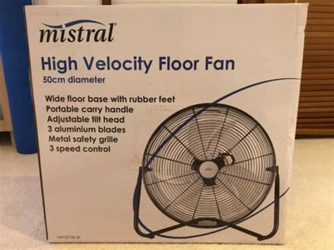 Mistral High Velocity Floor Fan 50cm Diameter Air Conditioning