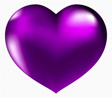 Hd Dark Purple Love Heart No Background Png Citypng