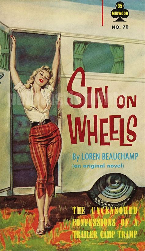 Pulp Art Print Sin On Wheels Vintage Pulp Paperback Cover Etsy