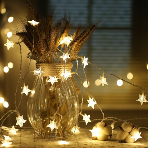 YIYANG 10m 100 LEDs LED star string Warm White Star String ...
