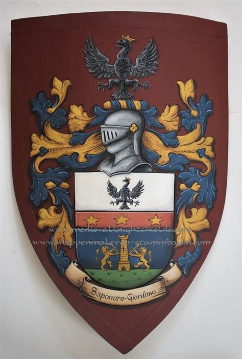 Mit mehr als 22 jahren erfahrung und über 19.000 kunden, wissen wir genau was sie für. Saponaro - Allianz Familienwappen Wappenschild Holz ...