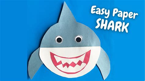 Easy Paper Shark Craft Free Template Youtube