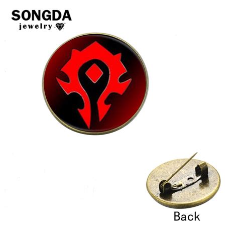 Songda Hot Selling Wow Horde Lapel Pin Button World Of Warcraft Tribal