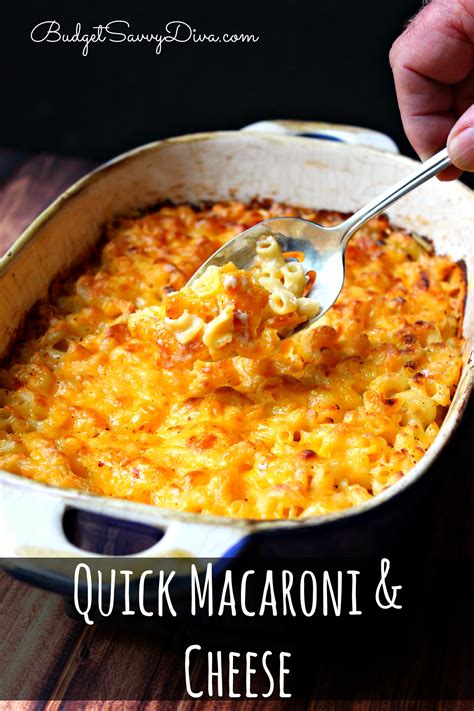 Yall this baked macaroni and cheese is full of soul!! Quick Macaroni & Cheese - Marie Recipe | Budget Savvy Diva
