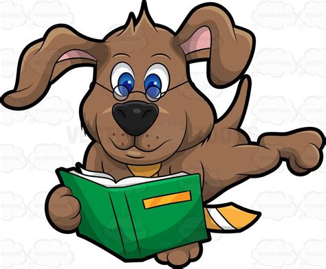 Dexter The Dog Reading A Book Book Vector Dogs With Blue Eyes