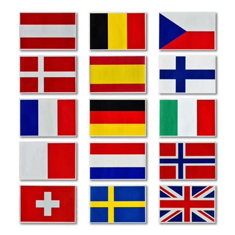 Country Flag Stickers Windsurfer Europe