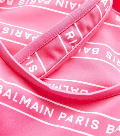 Balmain Logo Stripe Swimsuit Harrods Us