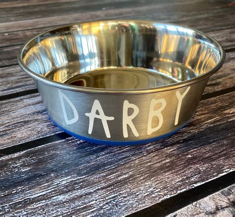 Personalized Stainless Steel Dog Bowl Etsy