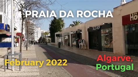Praia Da Rocha Beachline Street Walk February 2022 Youtube