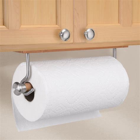Paper Hand Towel Holder For Kitchen Wall Mount Hanging Bamboo Stainless
