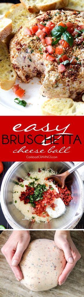 Brush one side of each bread slice with olive oil. Super easy Bruschetta Cheese Ball takes just minutes to ...