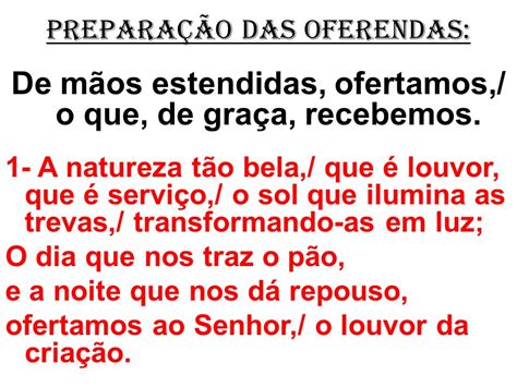 De Mãos Estendidas Ofertamos