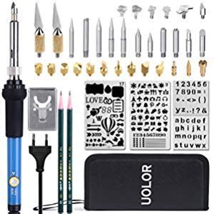 Die mit laser in drei dimensionen gravierten glasblöcke zeigen faszinierend realistisch bauwerke, menschen welches motiv soll graviert werden? Uolor 45 Pcs Brandmalerei Lötkolben Set, Brandmalkolben ...