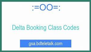 Delta Booking Class Codes Gsa