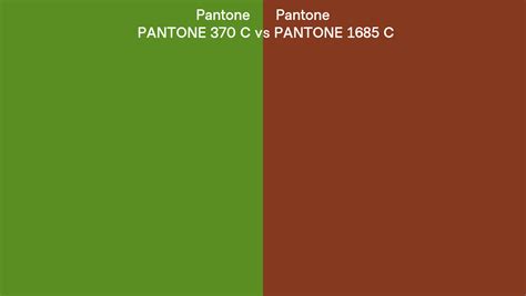 Pantone 370 C Vs Pantone 1685 C Side By Side Comparison
