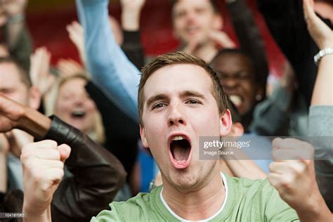 Shouting Man At Football Match High Res Stock Photo Getty Images